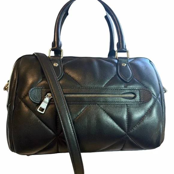 Coach Rowan Black Nappa Leather Quilted - Picture 2 of 10